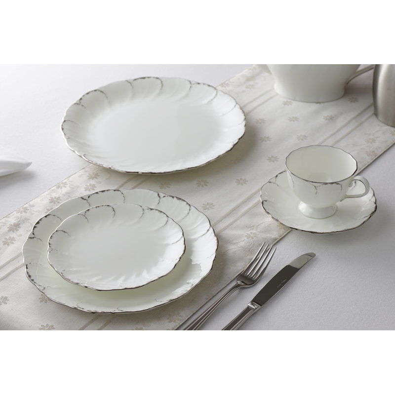 NARUMI Simply Platinum 5 Piece Place Setting, Service for 1 NARUMI Simply Platinum 5 Piece Place Setting, Service for 1
